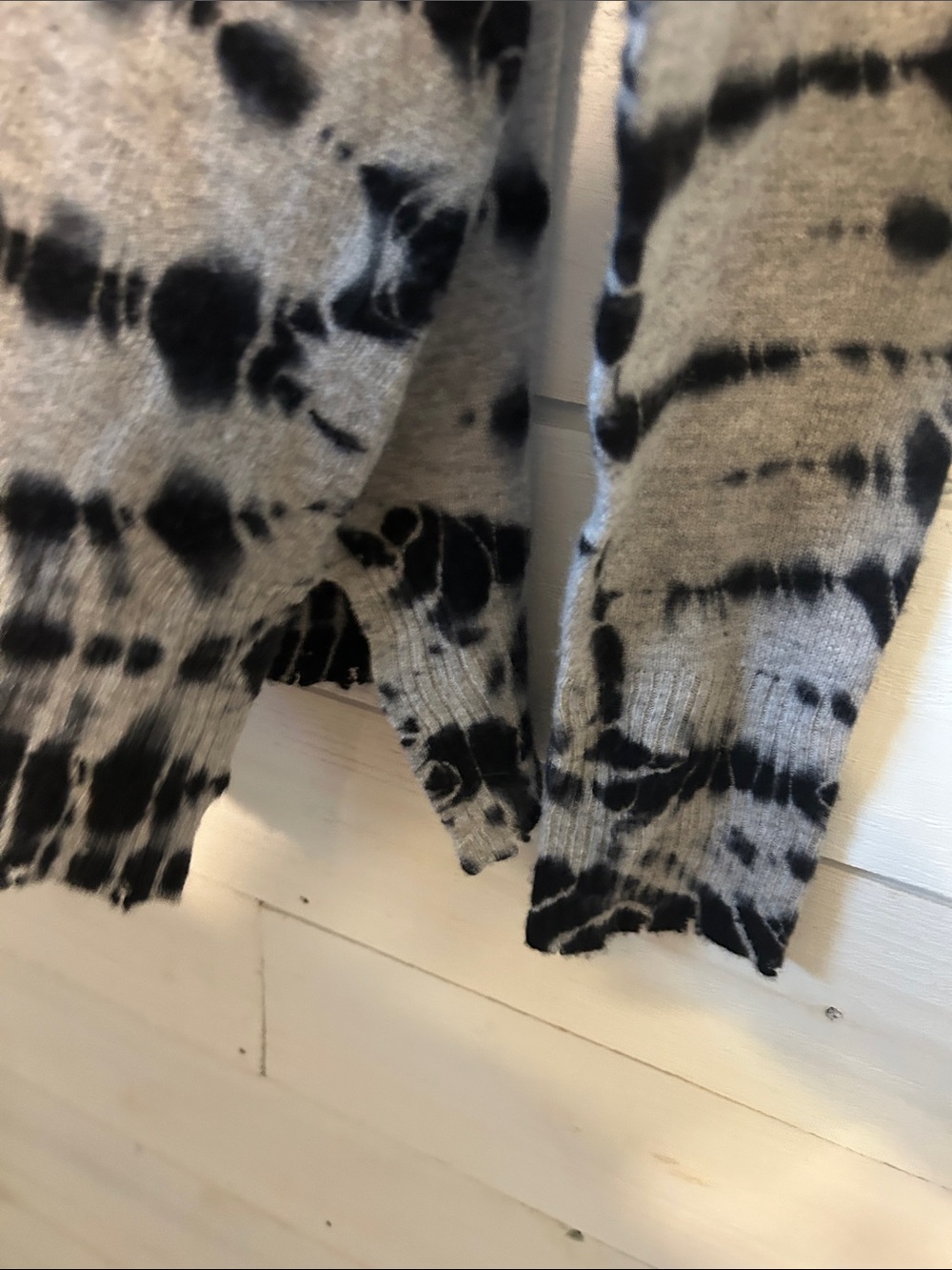 Design History Black and Gray Tie-Dye Crew Neck Sweater - Picture 7 of 8